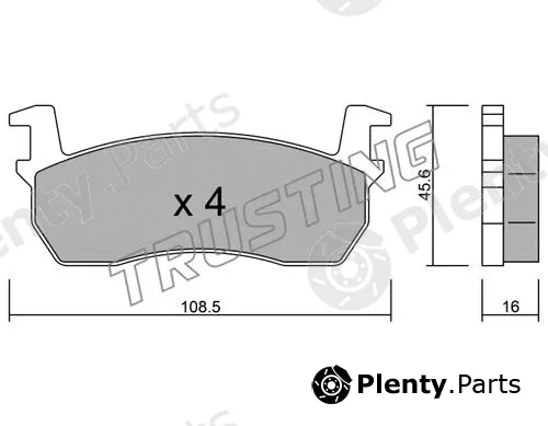 Trusting 036.0 — Brake Pad Set, disc brake