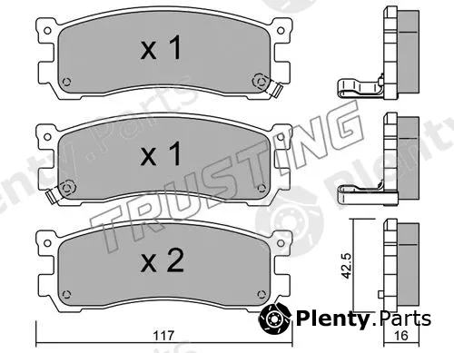 Trusting 494.0 — Brake Pad Set, disc brake