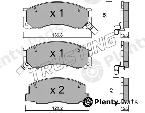 Trusting 290.0 — Brake Pad Set, disc brake