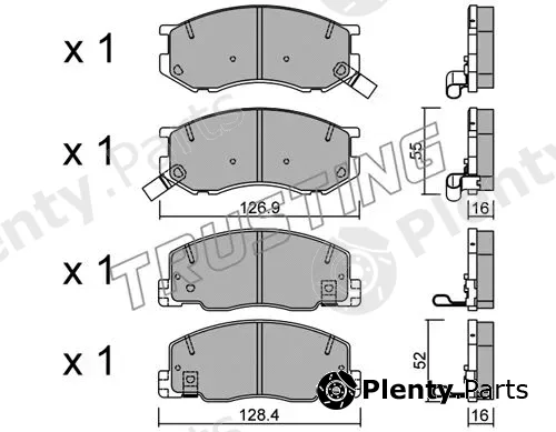Trusting 472.0 — Brake Pad Set, disc brake