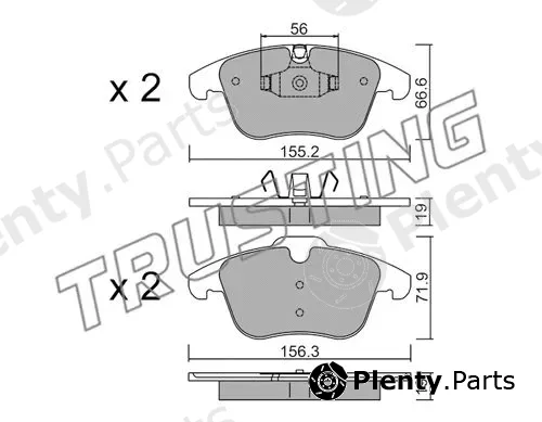 Trusting 691.4 — Brake Pad Set, disc brake