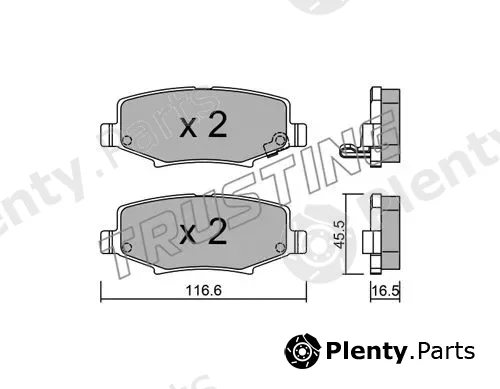 Trusting 880.0 — Brake Pad Set, disc brake
