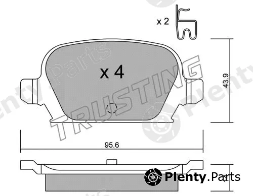 Trusting 557.0 — Brake Pad Set, disc brake