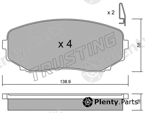 Trusting 889.0 — Brake Pad Set, disc brake