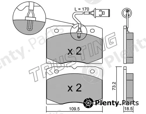 Trusting 053.2 — Brake Pad Set, disc brake