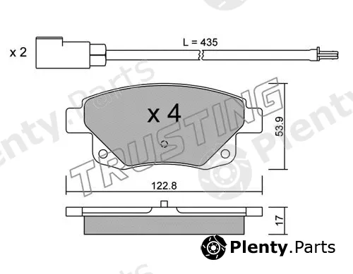 Trusting 697.0 — Brake Pad Set, disc brake