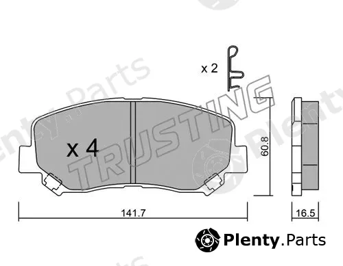 Trusting 985.0 — Brake Pad Set, disc brake