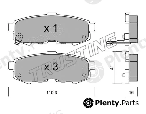 Trusting 751.0 — Brake Pad Set, disc brake