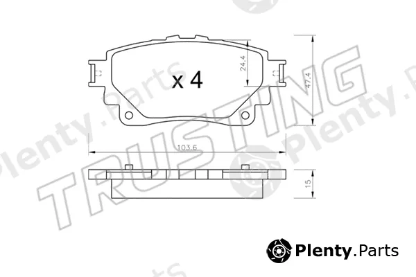 Trusting 1290.0 — Brake Pad Set, disc brake