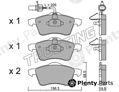 Trusting 272.1 — Brake Pad Set, disc brake