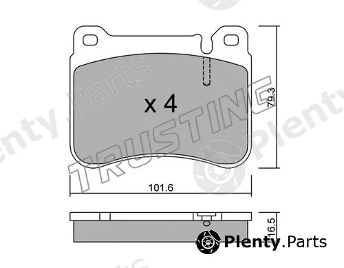 Trusting 684.0 — Brake Pad Set, disc brake