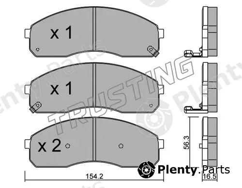 Trusting 383.0 — Brake Pad Set, disc brake