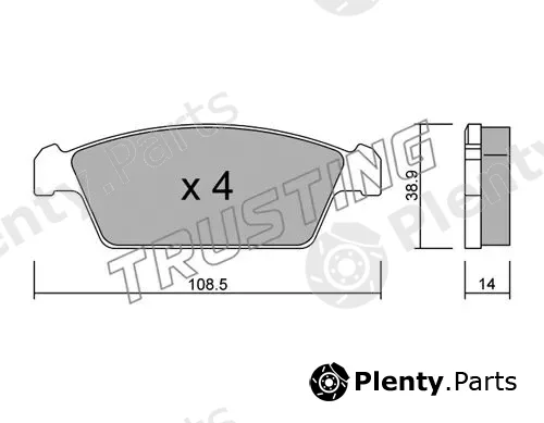 Trusting 376.0 — Brake Pad Set, disc brake
