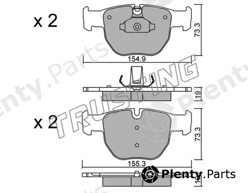 Trusting 614.0 — Brake Pad Set, disc brake