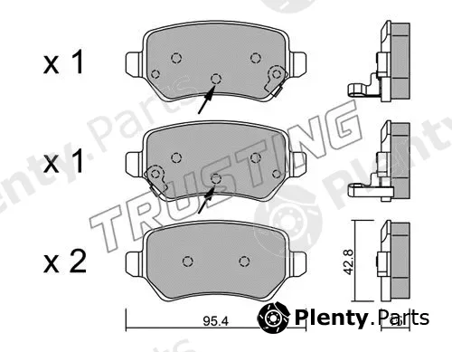 Trusting 558.2 — Brake Pad Set, disc brake