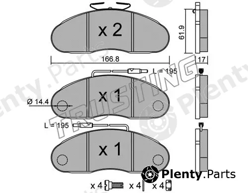 Trusting 113.0 — Brake Pad Set, disc brake