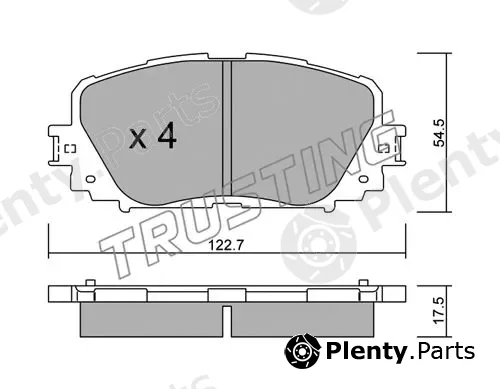 Trusting 836.0 — Brake Pad Set, disc brake