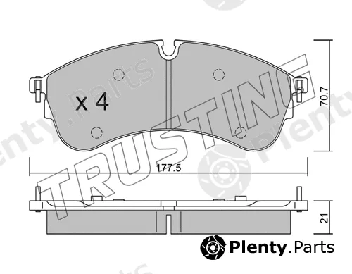 Trusting 1174.0 — Brake Pad Set, disc brake