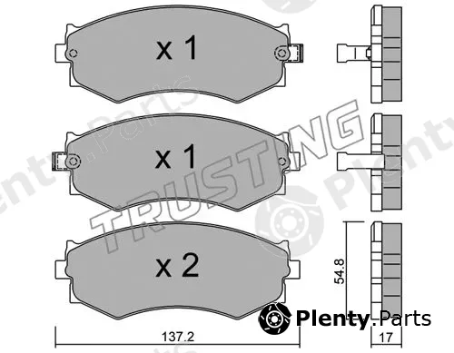 Trusting 197.1 — Brake Pad Set, disc brake