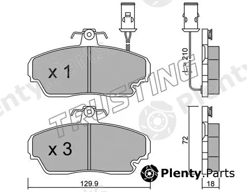 Trusting 706.0 — Brake Pad Set, disc brake