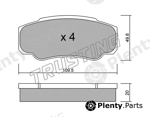 Trusting 548.0 — Brake Pad Set, disc brake