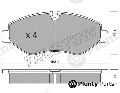 Trusting 687.0 — Brake Pad Set, disc brake