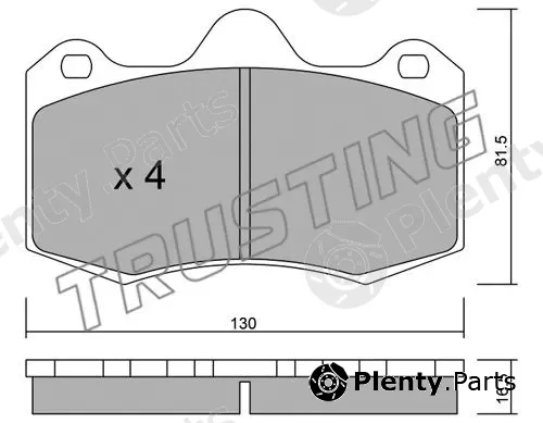 Trusting 407.0 — Brake Pad Set, disc brake