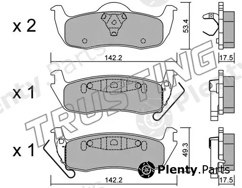 Trusting 736.0 — Brake Pad Set, disc brake