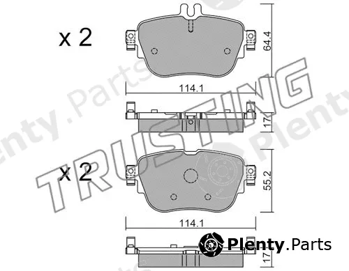 Trusting 1136.0 — Brake Pad Set, disc brake