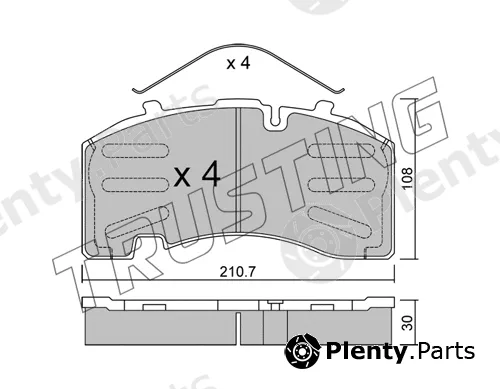 Trusting 668.0 — Brake Pad Set, disc brake