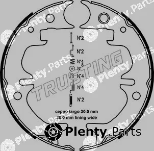 Trusting 115.316K — Brake Shoe Set, parking brake