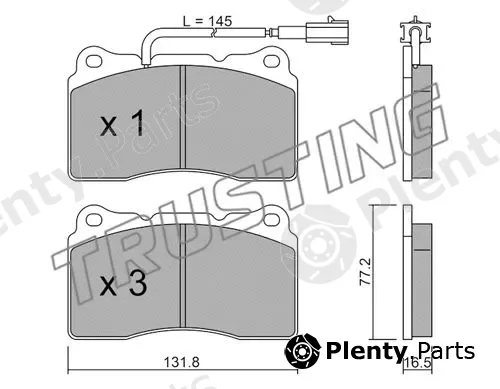 Trusting 297.7 — Brake Pad Set, disc brake