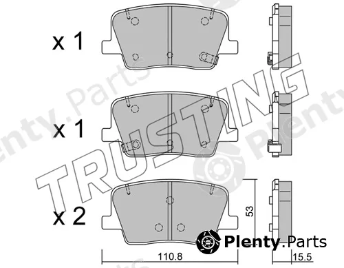 Trusting 1232.0 — Brake Pad Set, disc brake