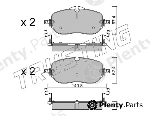 Trusting 1355.0 — Brake Pad Set, disc brake