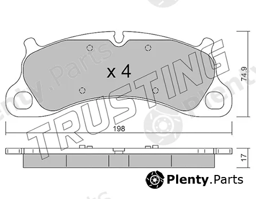 Trusting 1255.0 — Brake Pad Set, disc brake