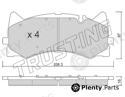 Trusting 1271.0 — Brake Pad Set, disc brake