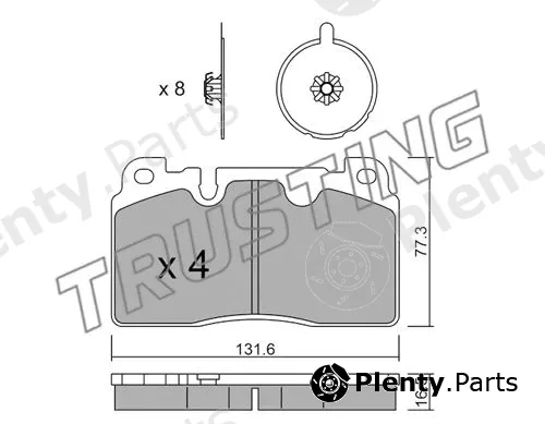 Trusting 995.0-141 — Brake Pad Set, disc brake
