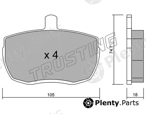 Trusting 018.0 — Brake Pad Set, disc brake