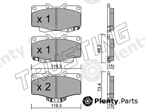 Trusting 131.0 — Brake Pad Set, disc brake