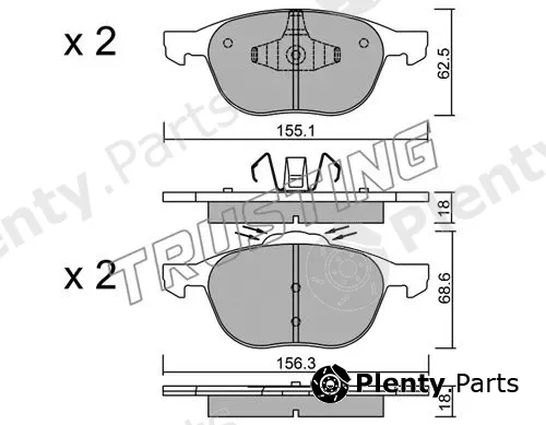 Trusting 550.1 — Brake Pad Set, disc brake