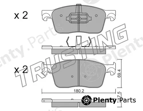 Trusting 1107.0 — Brake Pad Set, disc brake