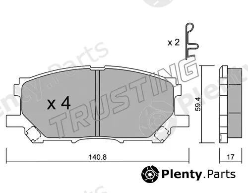 Trusting 634.0 — Brake Pad Set, disc brake