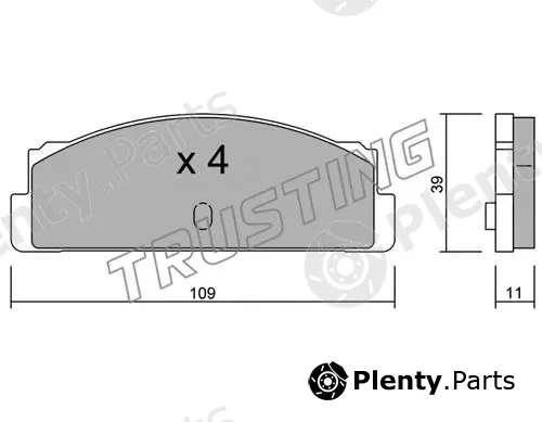 Trusting 088.0 — Brake Pad Set, disc brake
