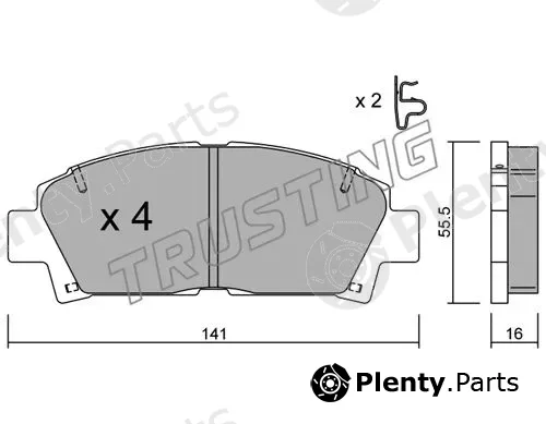 Trusting 169.0 — Brake Pad Set, disc brake