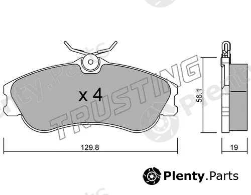 Trusting 226.1 — Brake Pad Set, disc brake