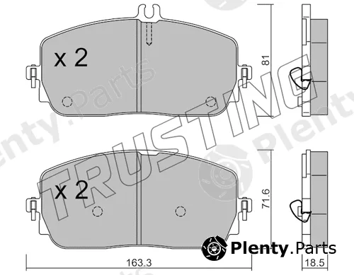 Trusting 1194.0 — Brake Pad Set, disc brake
