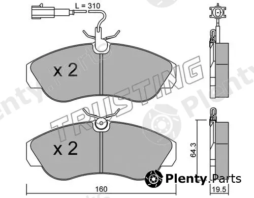 Trusting 158.1 — Brake Pad Set, disc brake