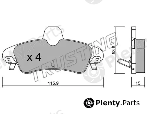Trusting 145.1 — Brake Pad Set, disc brake