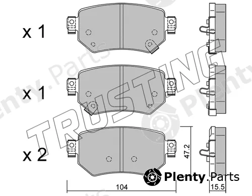 Trusting 1159.0 — Brake Pad Set, disc brake