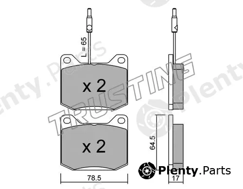 Trusting 082.0 — Brake Pad Set, disc brake